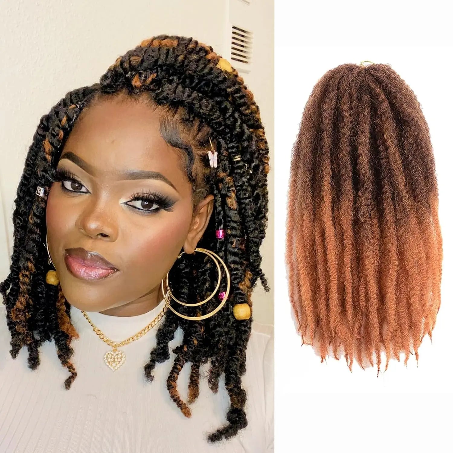( US ONLY) FAST SHIPPING Marley Hair | Toyotress® Marley Twist Hair - Short Black Marley Hair For Faux Locs, Afro Kinky Curly Marley Twist Braiding Hair Extensions Synthetic Toyotress